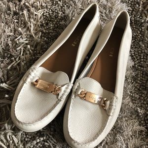 COACH Ballet Flats Tan / Beige Leather